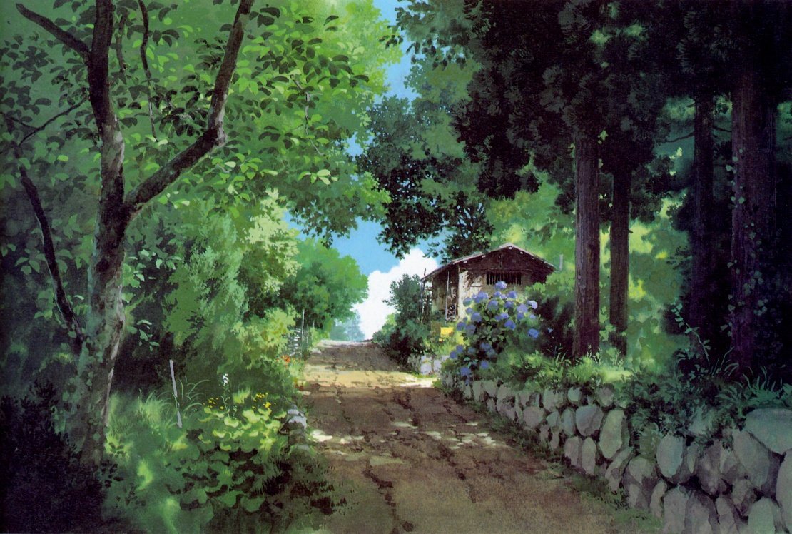 PhotoGhibli's tweet image. Background paintings by Kazuo Oga for Only Yesterday (1991), directed by Isao Takahata
