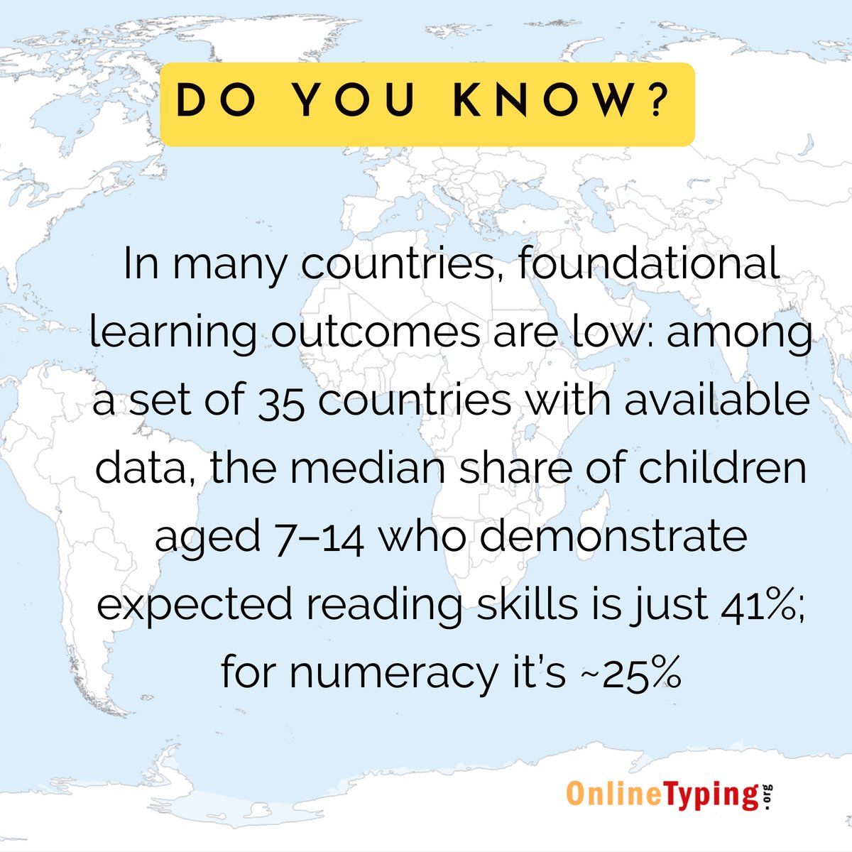 AnythingType's tweet photo. In many countries, foundational learning outcomes are low;
To learn touch typing visit: https://t.co/I6pYvLlThx
#students #typing #keyboard #OnlineTyping #touchtyping #typingtutor #learning #education https://t.co/mtvhgVNRT6