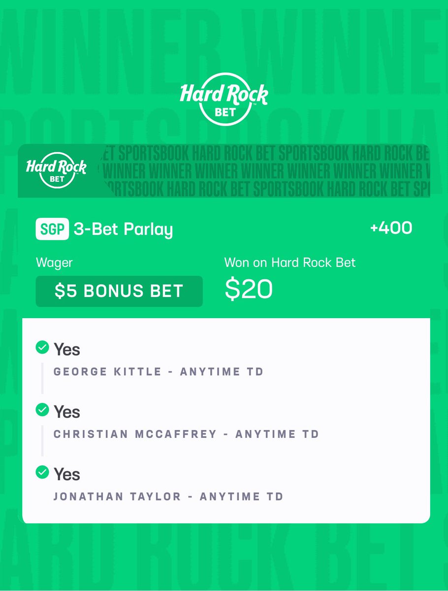 fangirlfornfl's tweet photo. MNF CASHES 🤑🏈
@HardRockBet | #RollWithUs https://t.co/gf1ZMP1jvJ