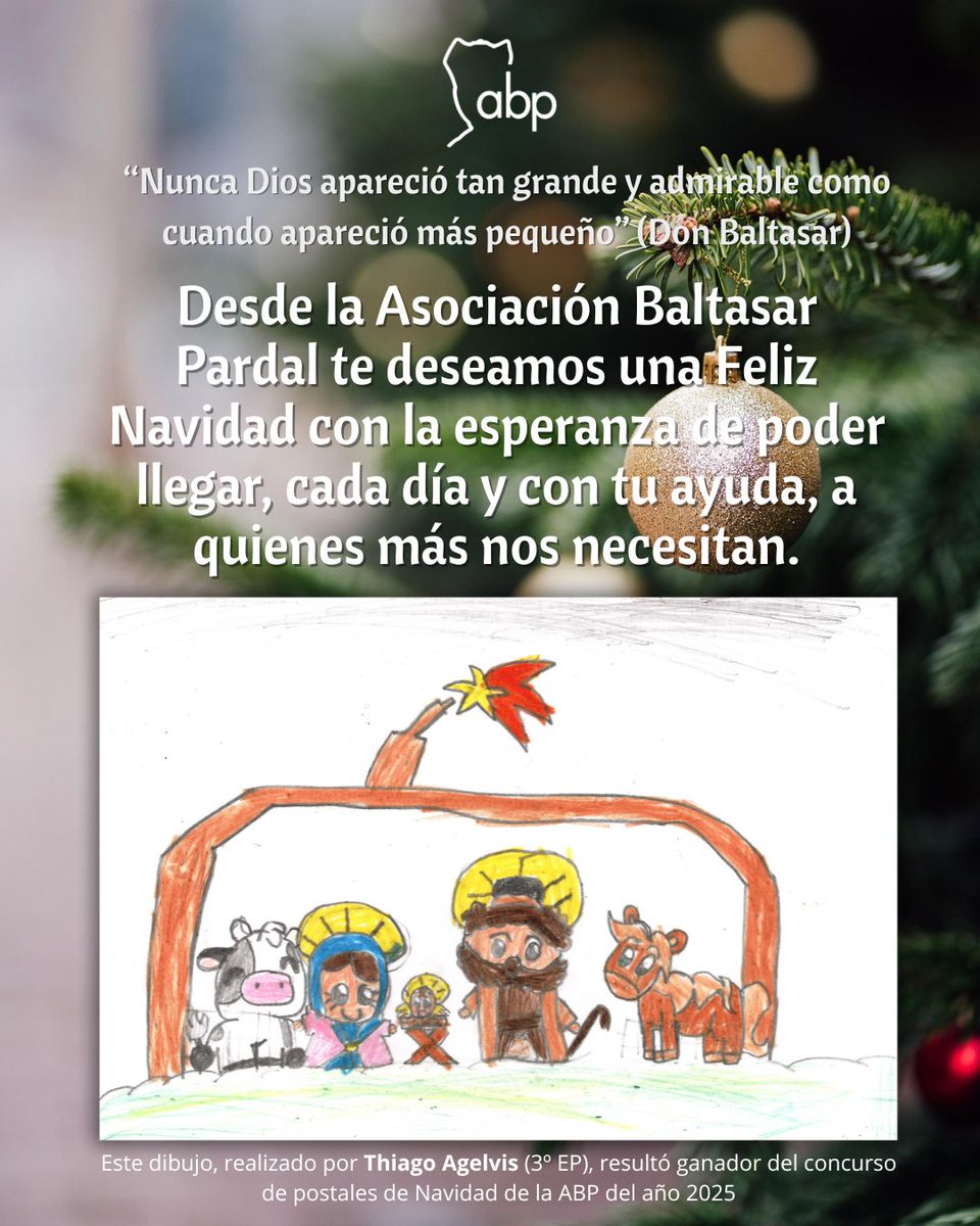 Con todo nuestro cariño , gratitud y nuestros mejores deseos de paz y felicidad .

Hemos incluido en nuestra felicitación la postal de Navidad ganadora del concurso de este año, que dibujó Thiago Agelvis (3° EP) .

¡¡FELIZ NAVIDAD!!