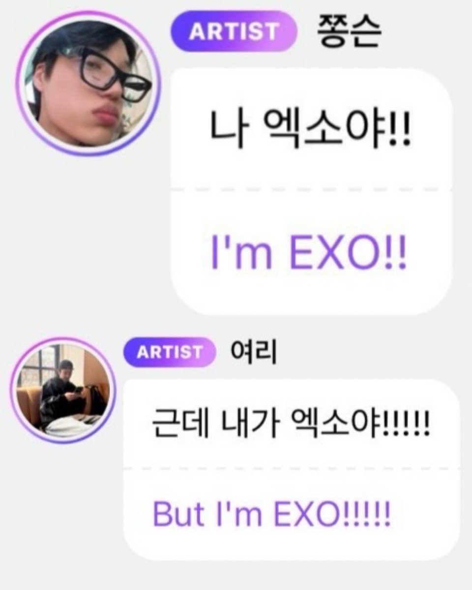 junmyeonxsuho's tweet image. Kai: "I'm EXO!!"
Chanyeol: "But I'm EXO!!!!!"
SUHO: "We are EXO because there are EXO-Ls who waited for us."