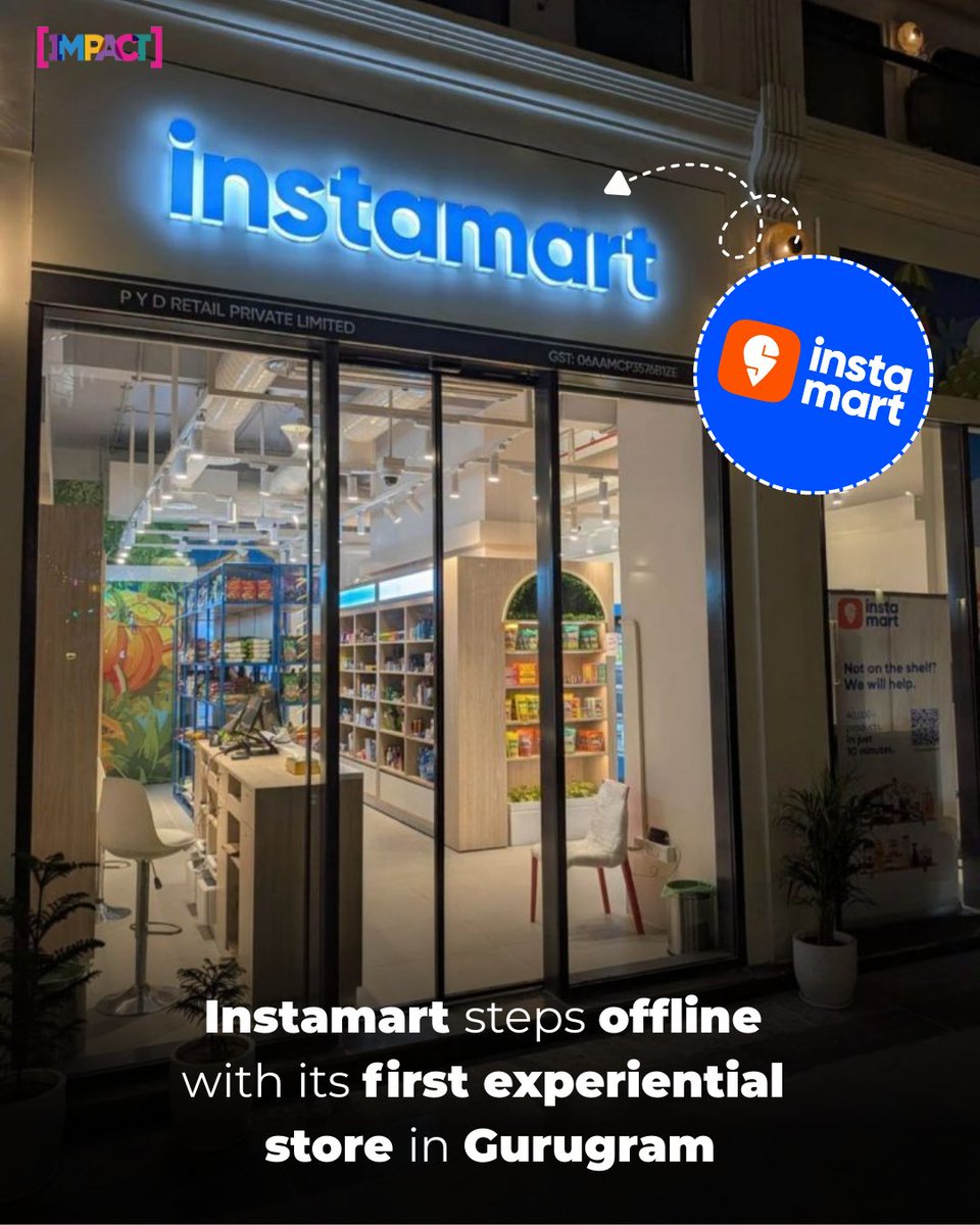 IMPACT_onnet's tweet image. From instant deliveries to in-person experiences, @SwiggyInstamart is stepping offline with its debut physical store in Gurugram. Is this a smart move to deepen consumer engagement?

#Instamart #QuickCommerce #RetailInnovation #ExperientialStore #BrandExperience #Gurugram