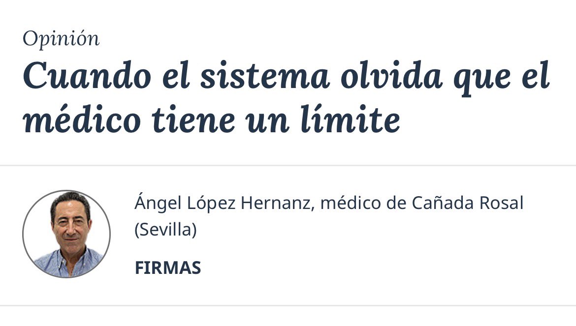 Un Estatuto Médico Propio no rompe el trabajo en equipo, lo ordena, introduce límites reales, descansos efectivos y una regulación acorde con la responsabilidad que se asume, …. redaccionmedica.com/opinion/angel-…