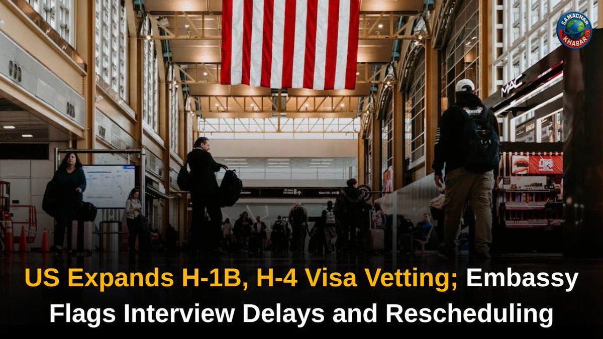 samacharkhabar's tweet image. The US Embassy in India has announced expanded online presence reviews for all H-1B and H-4 visa applicants starting December 15, as part of standard visa screening. The move, applicable globally to all nationalities: samacharkhabar.com/us-expands-h-1…

#H1BVisa #USVisa #ImmigrationNews