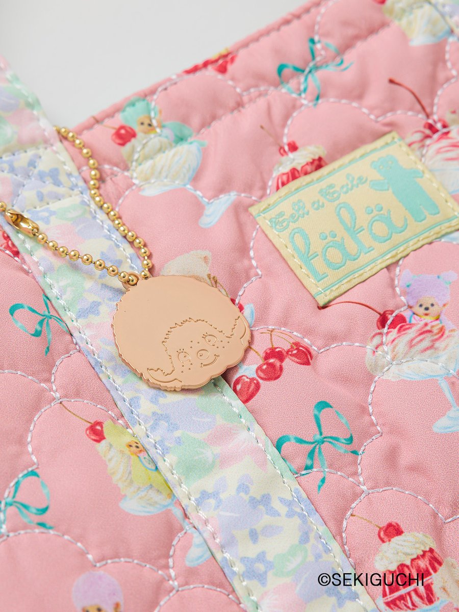 新品 fafa コラボ モンチッチ monchhichi monchhichi x fäfä コラボアイテム再入荷☆ デザート柄の中で遊んで