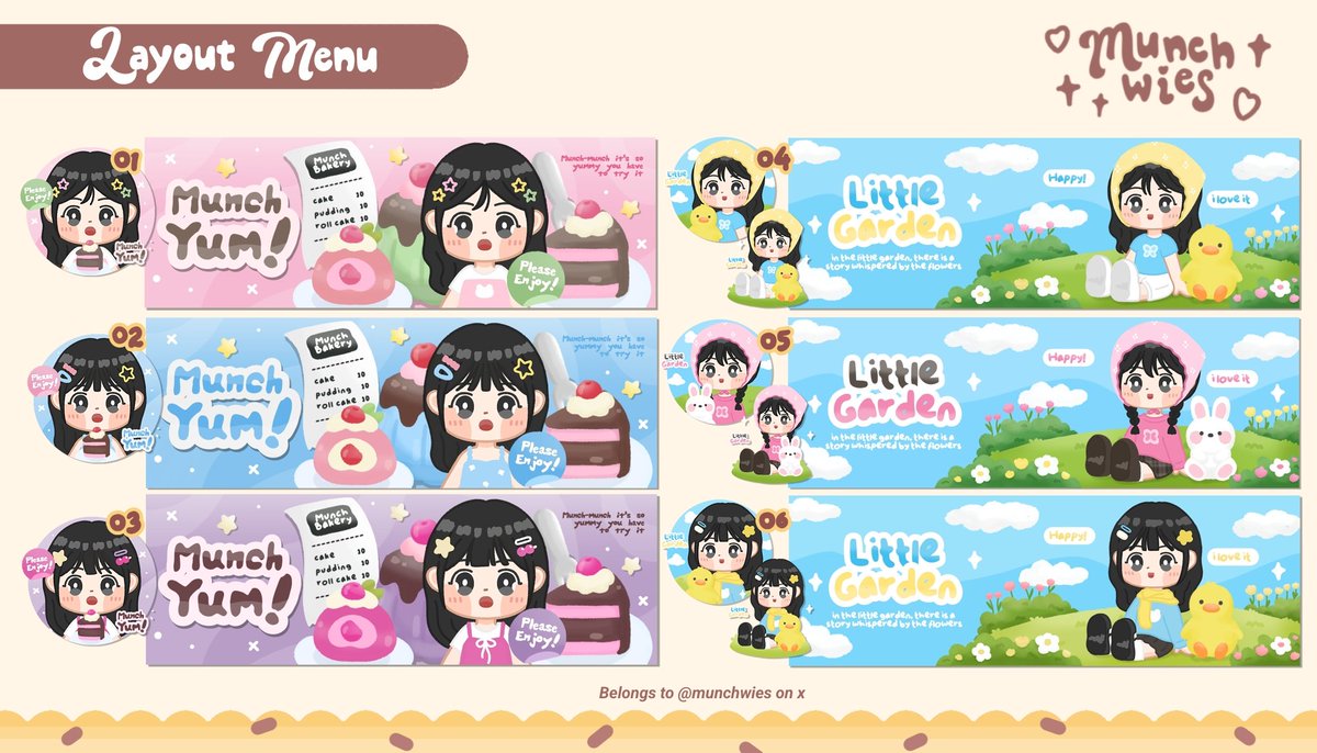 munchwies's tweet image. help repost please, thank youu!

hii 👩🏻‍🍳 munch bakery bawa layout ready chibi dari 4 katalog berikut! avail retext, recolor, resize dan bundle wabis 🪄🧸 CHECK ALT to see the pri-ce 👛 grab yours!! 🥨

#zonauang
