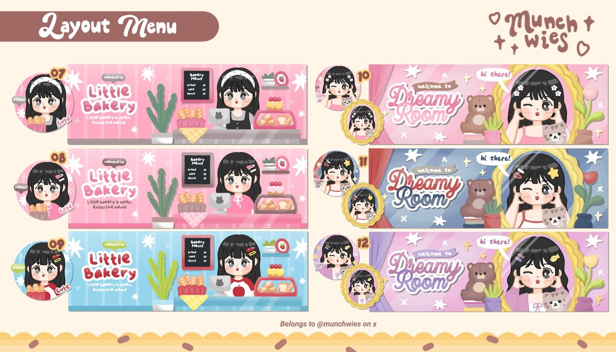 munchwies's tweet image. help repost please, thank youu!

hii 👩🏻‍🍳 munch bakery bawa layout ready chibi dari 4 katalog berikut! avail retext, recolor, resize dan bundle wabis 🪄🧸 CHECK ALT to see the pri-ce 👛 grab yours!! 🥨

#zonauang
