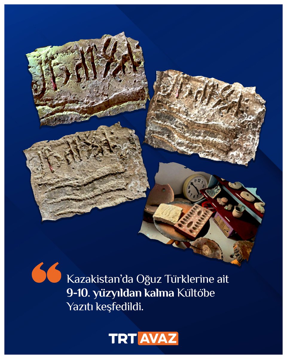 Oğuz Türklerine ait 9–10. yüzyıldan kalma Kültöbe Yazıtı, Kazakistan’da bir köy okulunun müzesinde tesadüfen keşfedildi.

Türk dili tarihine dair ezberleri bozan bu buluntu, Oğuzların yazıyı sanılandan çok daha erken kullandığını ortaya koyarken Hazar Kağanlığı ile olan