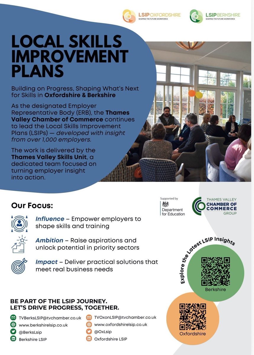 mattharvey25's tweet photo. Employers Across Oxfordshire &amp; Berkshire

Do you want to influence the future workforce, ensure skills meet your business needs, and play a direct role in shaping training provision across region?

📩 Get in touch with me directly for a conversation - mattharvey@tvchamber.co.uk https://t.co/8xDxTgnQbI