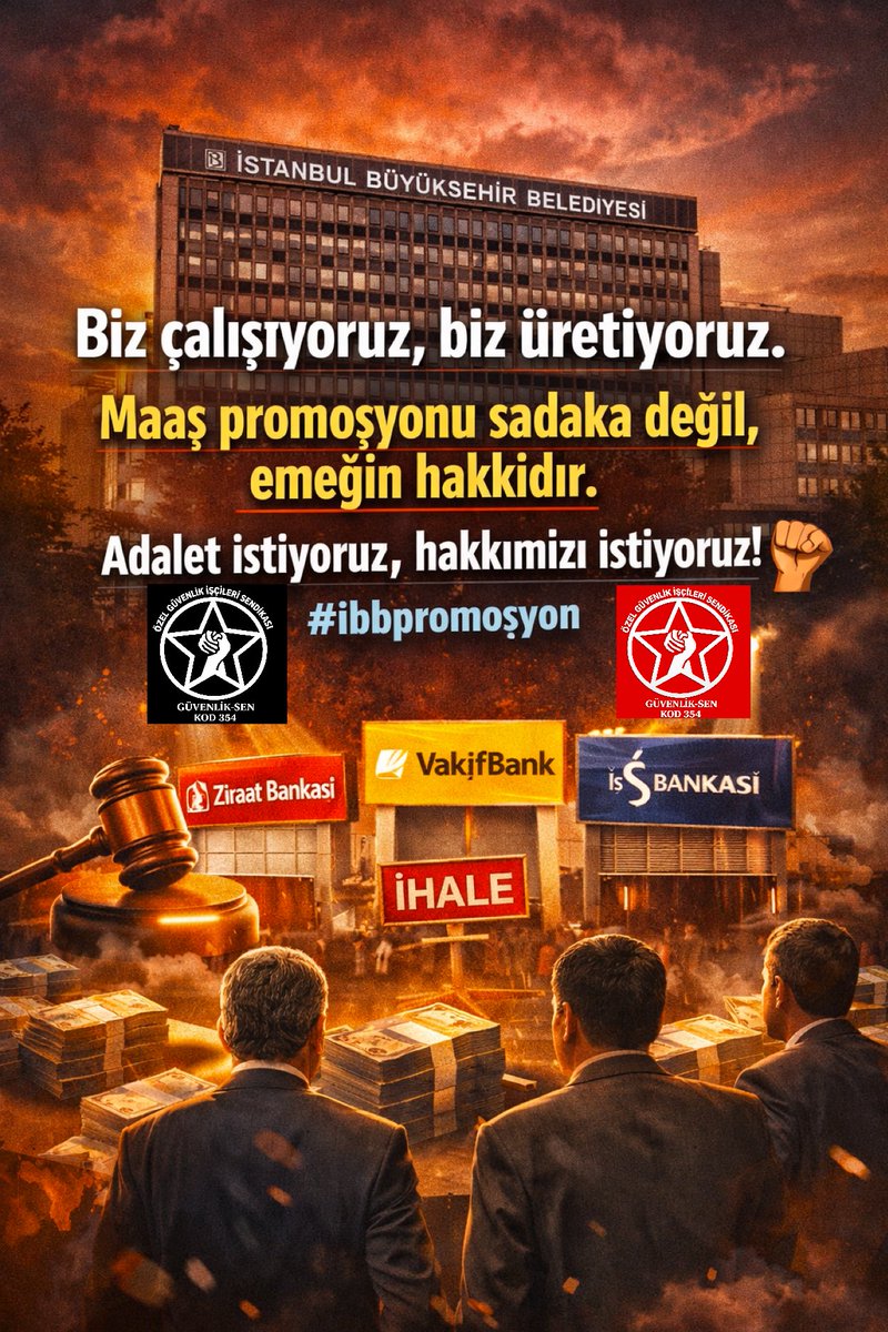 guvenlik_sen354's tweet photo. “Biz çalışıyoruz, biz üretiyoruz.
Maaş promosyonu sadaka değil, emeğin hakkıdır.
Adalet istiyoruz, hakkımızı istiyoruz!”
#ibbpromosyon @istenerjisen @enerjisen @diskinsesi https://t.co/7bn02yvcwB