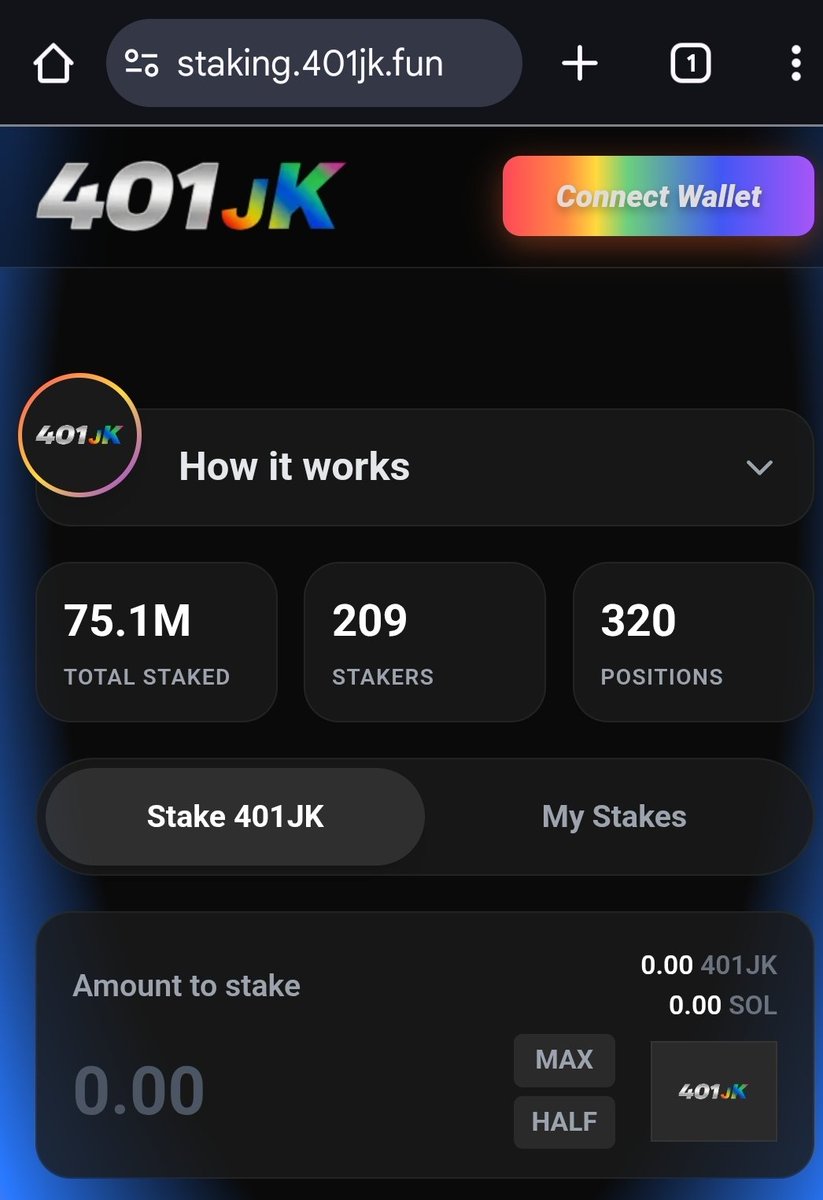 <a href="/Route2FI/">Route 2 FI</a> Love that for you! I realized that building communities works the best. I am really glad that I am part of the <a href="/401_JK/">401JK 🃏</a> community. No nonsense movement addressing the faults of the system. Yesterday they re-opened staking up to 100m/10% of supply. All funded by the community!