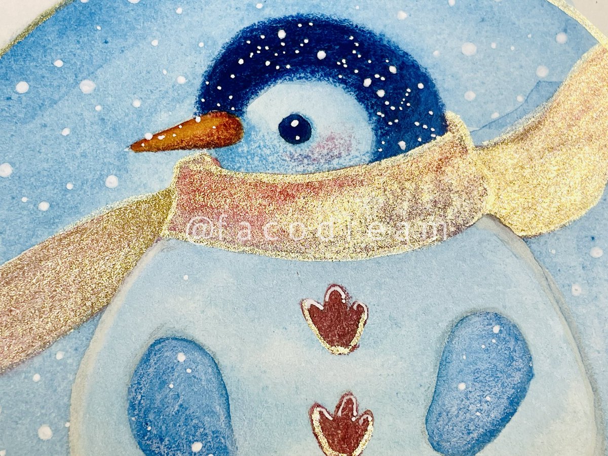 Snow penguin!❄☃️

#오늘의펭귄