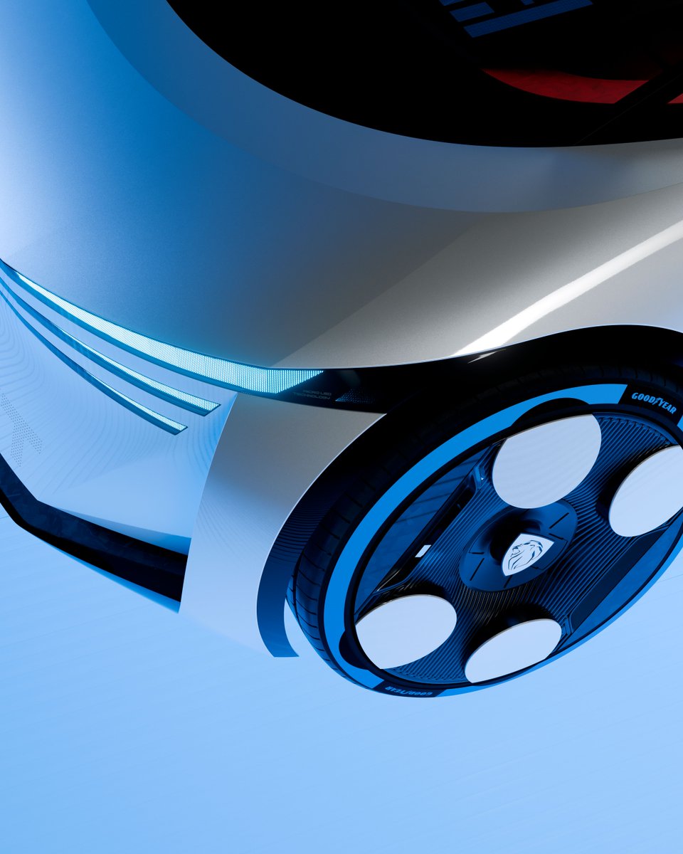 PeugeotUK's tweet image. Close up, #PeugeotPolygonConcept reveals how much work has gone into every surface. Detailed wheel designs, 3D printed single piece covers and @goodyear customized tires powered by Goodyear SightLine technology to give real time tyre information inside the car. #LetTheFunBegin