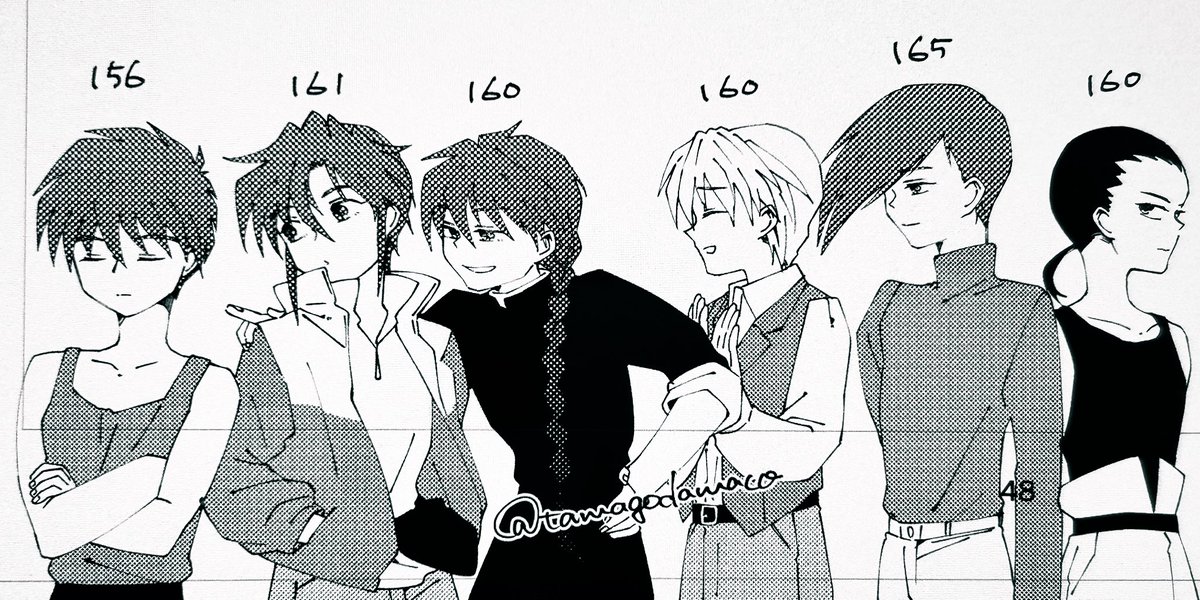 身長シリーズ
ヒイロとの身長差は知ってたのでガロードは高い方だと思ってました
Gチームはトロワ以外はヒイロと同じくらいだと思ってたんだけどヒイロが少し低いんですね🤔 