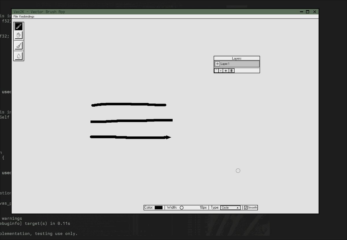 lsnqdev's tweet image. I Added in brush types for vec2k, and working on making it so that you can write your own brush types with shaders.
