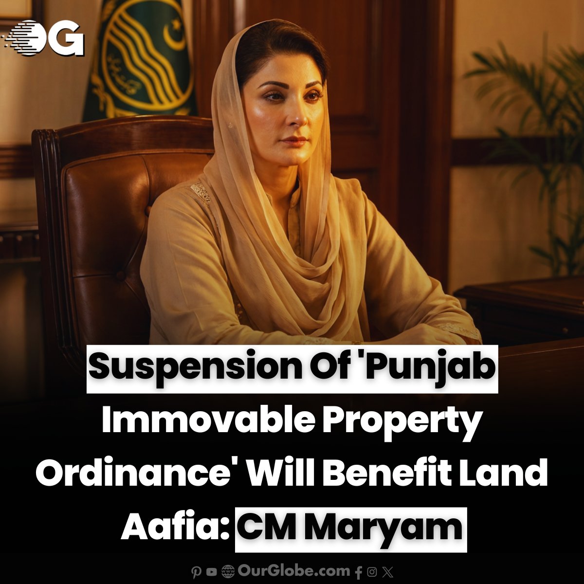 OurGlobeMedia's tweet image. "Suspension of the ordinance will benefit the land mafia." CM Maryam Nawaz criticizes the LHC's stay on the Punjab Immovable Property Ordinance. She argues the law was meant to resolve disputes in 90 days, while the CJ remarked the law grants excessive powers. ⚖️🏘️
#LHC #Punjab