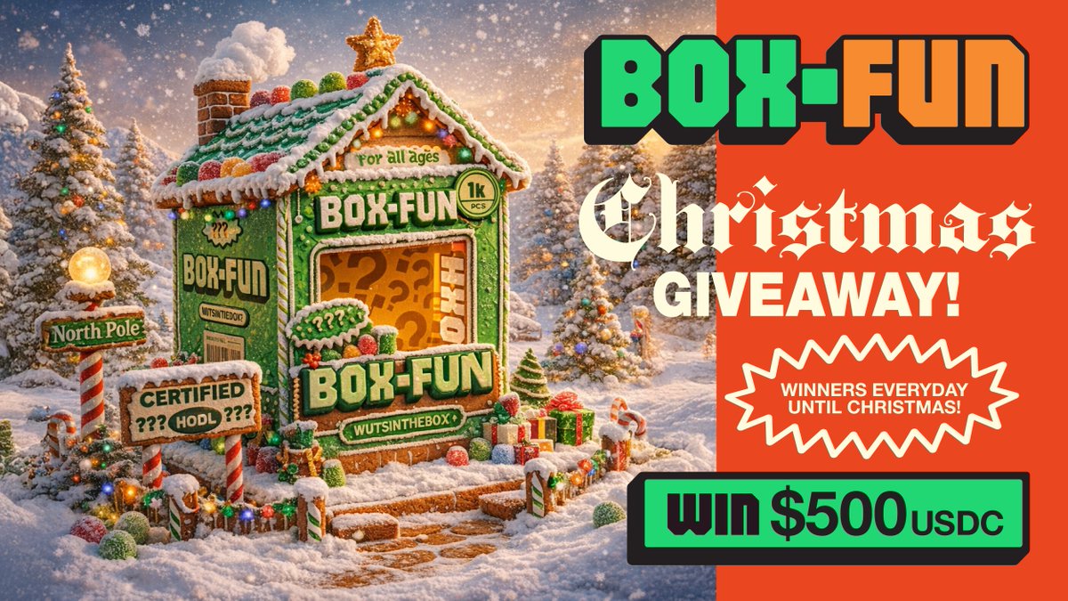 🎄 To celebrate Christmas, we’re giving away $500 in USDC to our community!

🎅 Follow <a href="/boxdotfun/">Box.Fun</a>, reply with your favorite memecoin &amp; a wallet address 

🎁 Winners will be picked EVERY DAY!