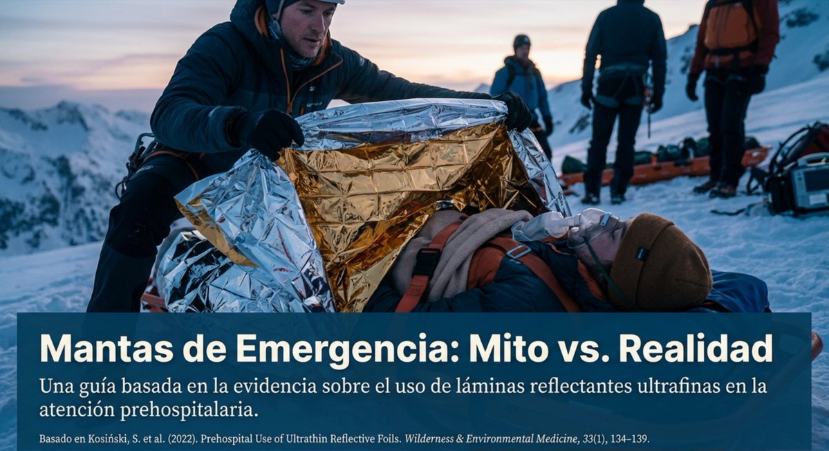 Vamos a hablar de las "mantas térmicas/aluminizadas" o también conocidas como "mantas de supervivencia/emergencia".

Un elemento más que conocido por sus dos caras diferenciadas y con unas indicaciones muy claras.

Pero, ¿qué dice la evidencia más actual? 

Al lío!