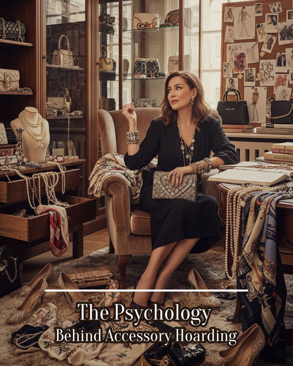 999Accessories's tweet image. Why do we hoard accessories? Emotional attachment, status, scarcity &amp;amp; investment potential drive the obsession. Collect thoughtfully, not impulsively! 
#FashionPsychology #AccessoryAddict #SmartCollecting