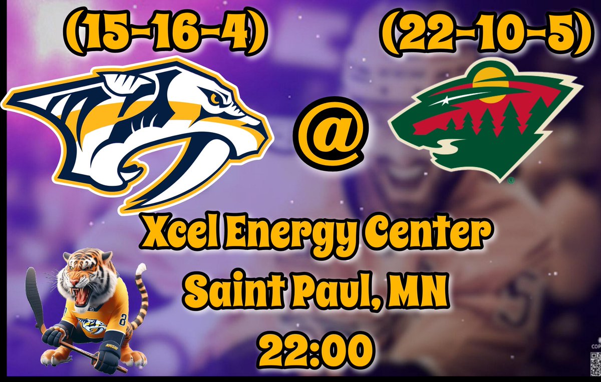 PredatorsBr's tweet image. #GameDay @PredsNHL (15-16-4) 

🆚 @mnwild (22-10-5)
🏟 Xcel Energy Center, Saint Paul, MN
⏰ 22:00 (BRT)
📍Jogo 36 / 82
🇧🇷 - - 

🏒 O'Reilly (30P) / Forsberg (28P) - NSH
🏒 Boldy (43P) / Panarin (42P) - MIN

Preds L10 (7-3-0)
Wild L10 (7-3-0)

#Smashville