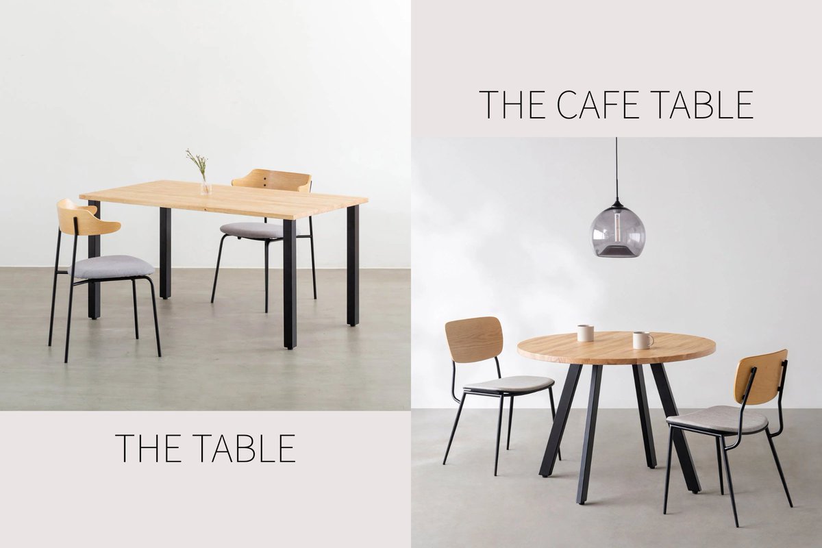 KANADEMONOのTHE TABLEとTHE CAFE TABLE
