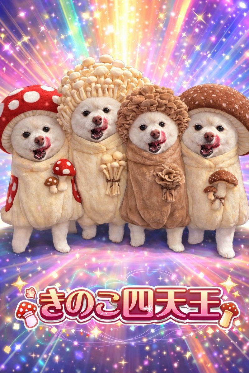 kotaro20180425's tweet photo. 流行りにのってみました🍄コタロー
#きのこ犬
#AI https://t.co/GqFXZ9Yjo0