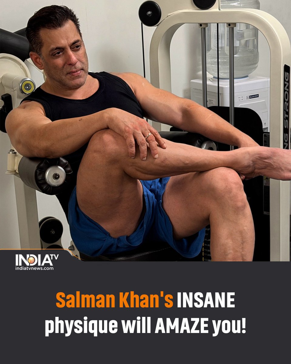 indiatv's tweet image. Bollywood actor Salman Khan stunned his fans with photos of his insane physique ahead of his birthday, which is on December 27.

He captioned the post: "I wish i could look like this when i am 60!
6 days from now.."

#salmankhan #birthday #bodytransformation #bollywoodbhaijaan