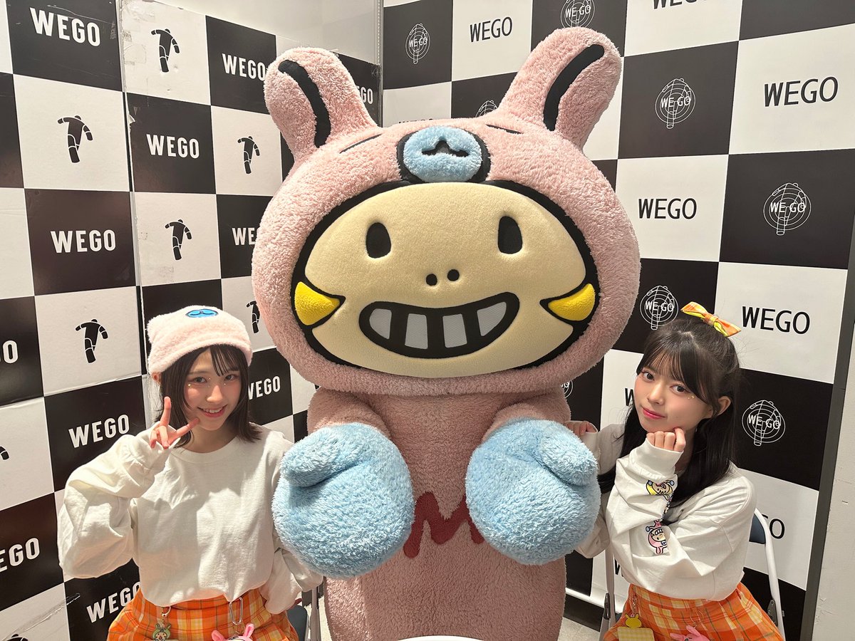 🌹 「ミニモちゃん×WEGO」 今日は #島川波菜 #上村麗菜 WEGO1.3.5…原宿