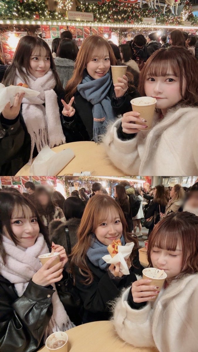 NER_airi1106's tweet photo. れいれいと虹香とクリスマスマーケット行ってきたよ🎄.*♥️ https://t.co/or1RIm6AqS