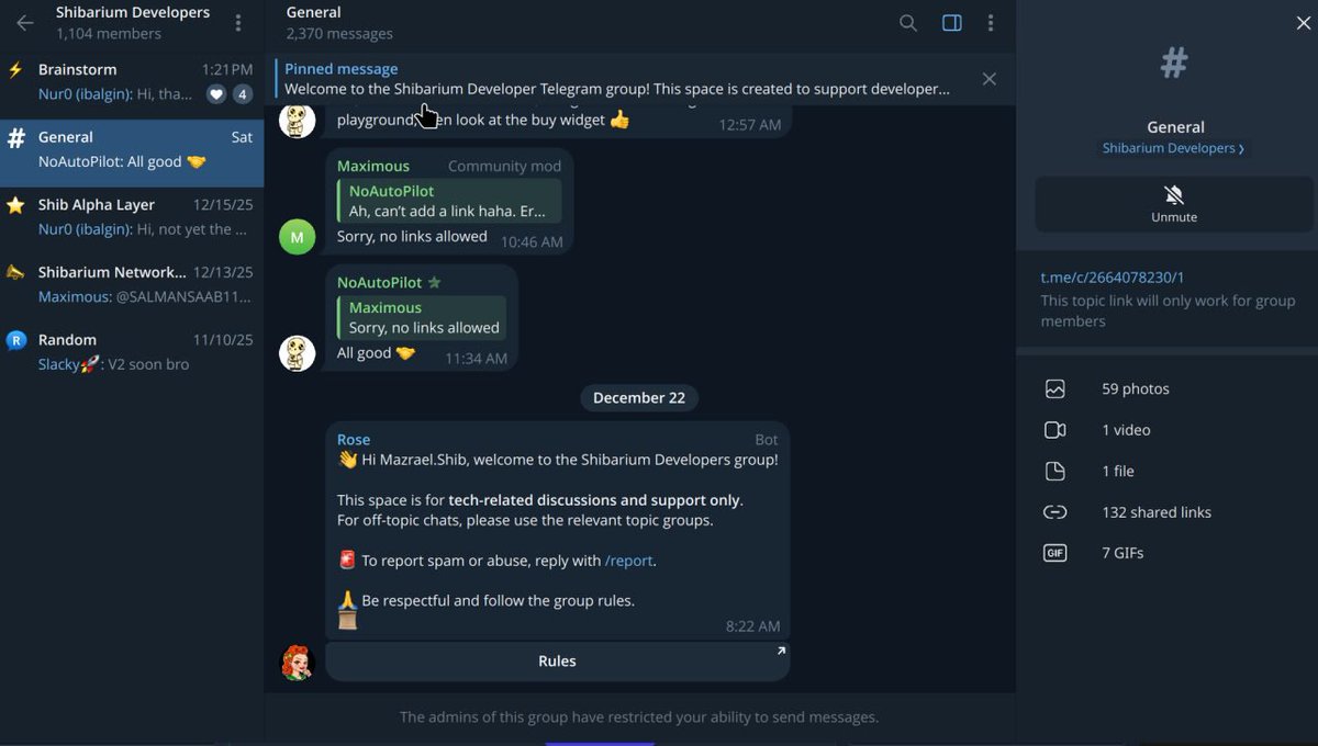 Another builder muted across all #Shibarium TGs ✓
Didn't join this ecosystem for approval from gatekeepers. Joined to BUILD.
Our commitment to the community and supporters? Unchanged.
Funny thing about silencing your most active voices - the groups just get quieter while we keep