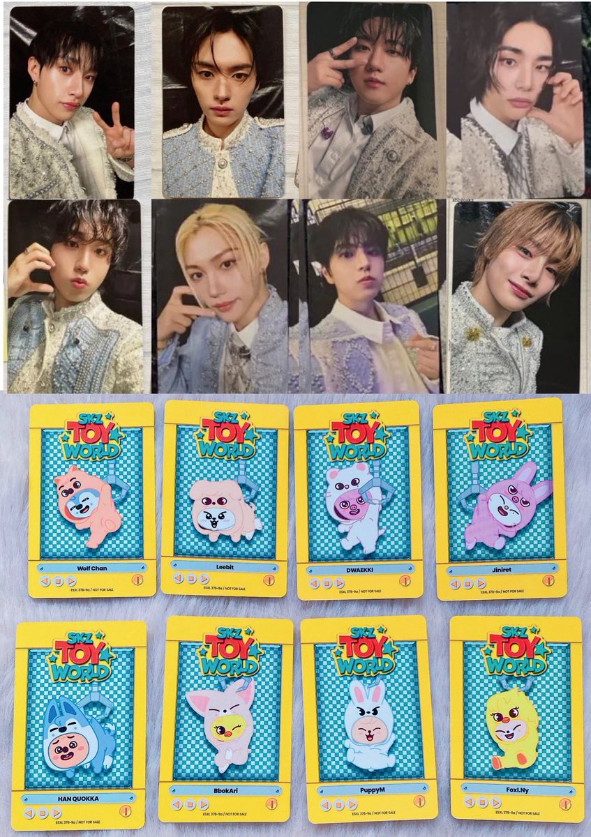 ot8 photocard set A - toy world 'stray kids fan connecting 2024