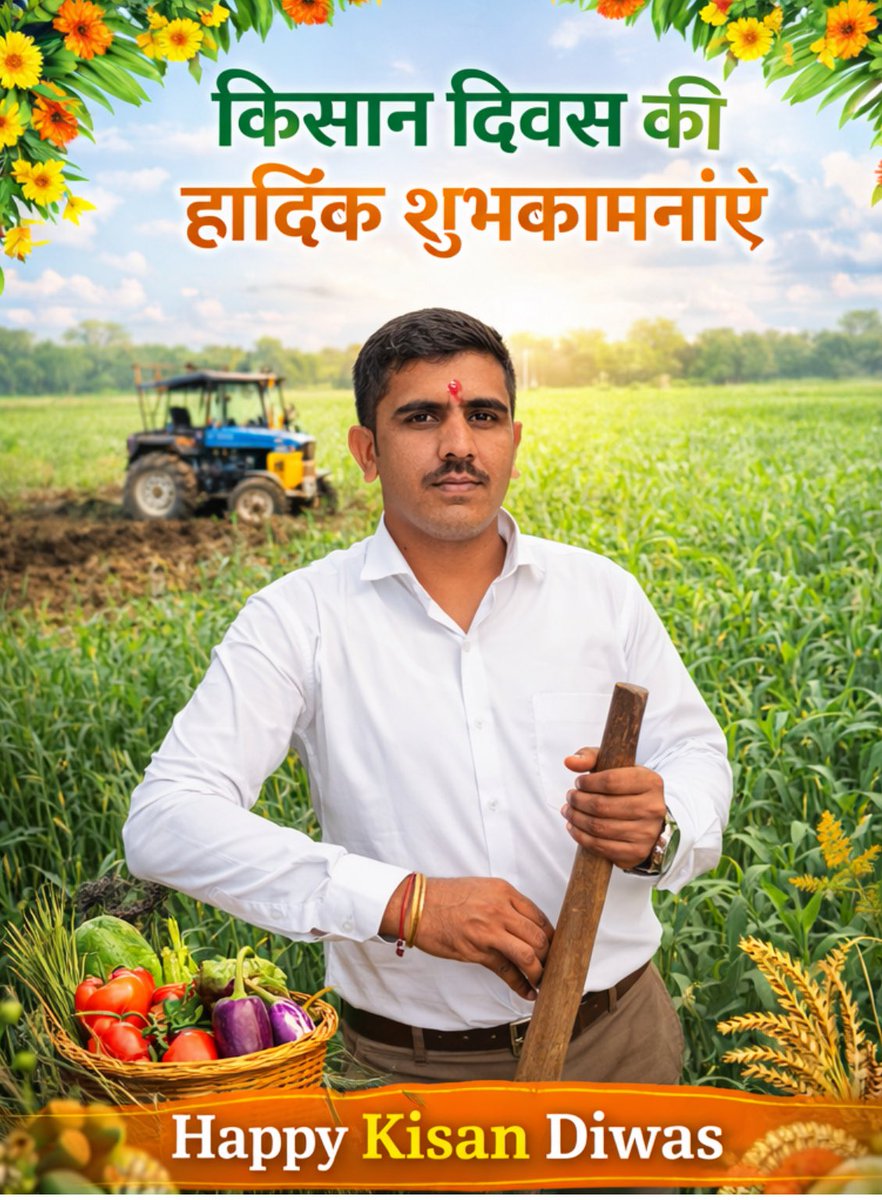 माटी रो मान,
किसान रो सम्मान।
अन्नदाता बिना
कोई भी देश महान कोनी।
किसान दिवस री हार्दिक बधाई सा 🌾🙏