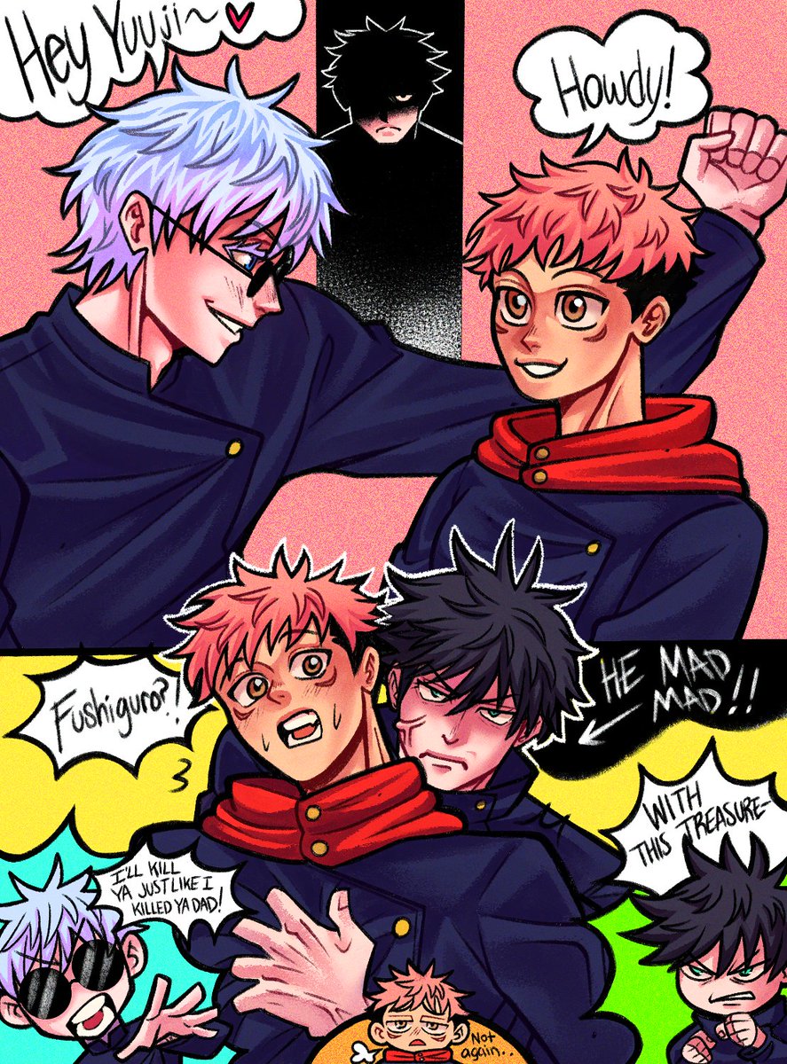 Fushiita Winter Wonder Day 2: Jealousy / Yandere(ish) 
(feat onesided GoYuu) Gojo's attempt to steal Yuuji from Megumi #123
<a href="/topmegumievents/">fushiitawinterwonder2025: dec. 22 - dec. 29</a>
  #fushiitawinterwonder2025 #fushiita #伏虎