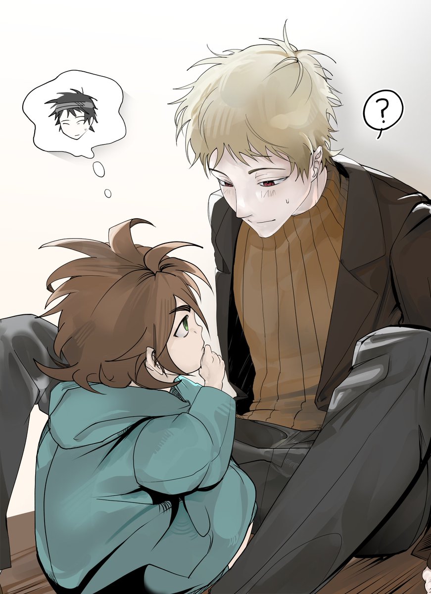 cell_aigo's tweet image. 쩜님께 넣은 커미션....ㅠㅠㅠㅠㅠㅠ
애기 레이지 바라보는 하루키 눈빛이 너무 형아고 어른인데 애기가 귀여워서 볼 붉히는 거 넘 좋아요.....사네미츠 씨인가 긴가민가해서 빤히 바라보는 아가 레이지 우짬 좋아요 저 작은 아기감자가 깊이 생각한다고 입가에 손대고 관찰하는 거 너무너무 좋아요...