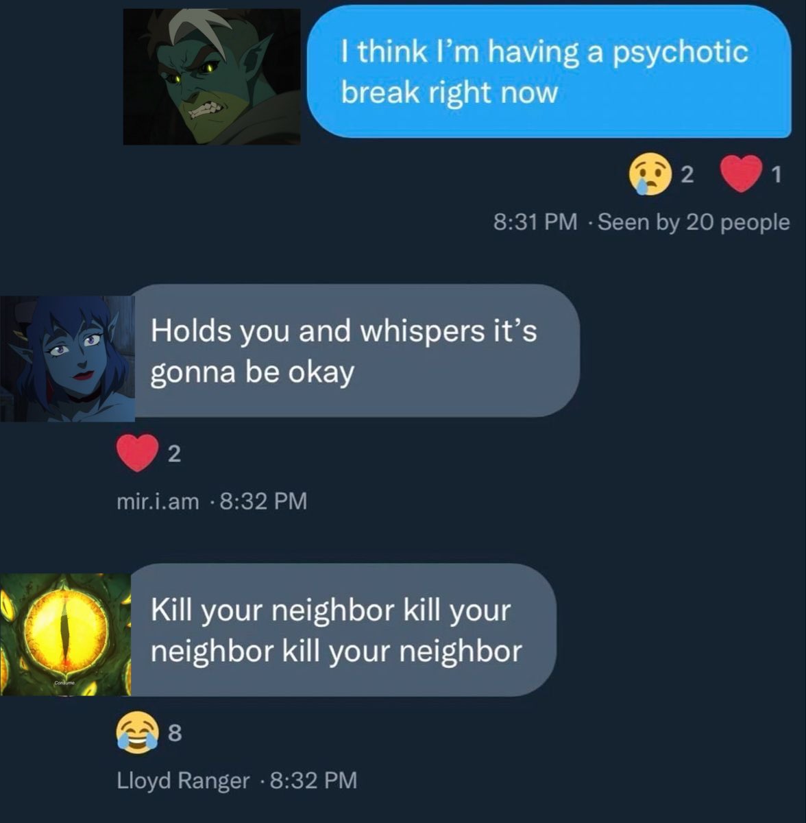 SUPERCHAINGUN_'s tweet image. #themightyneinspoilers 

I loved Fjords sewer tweak out so much this episode