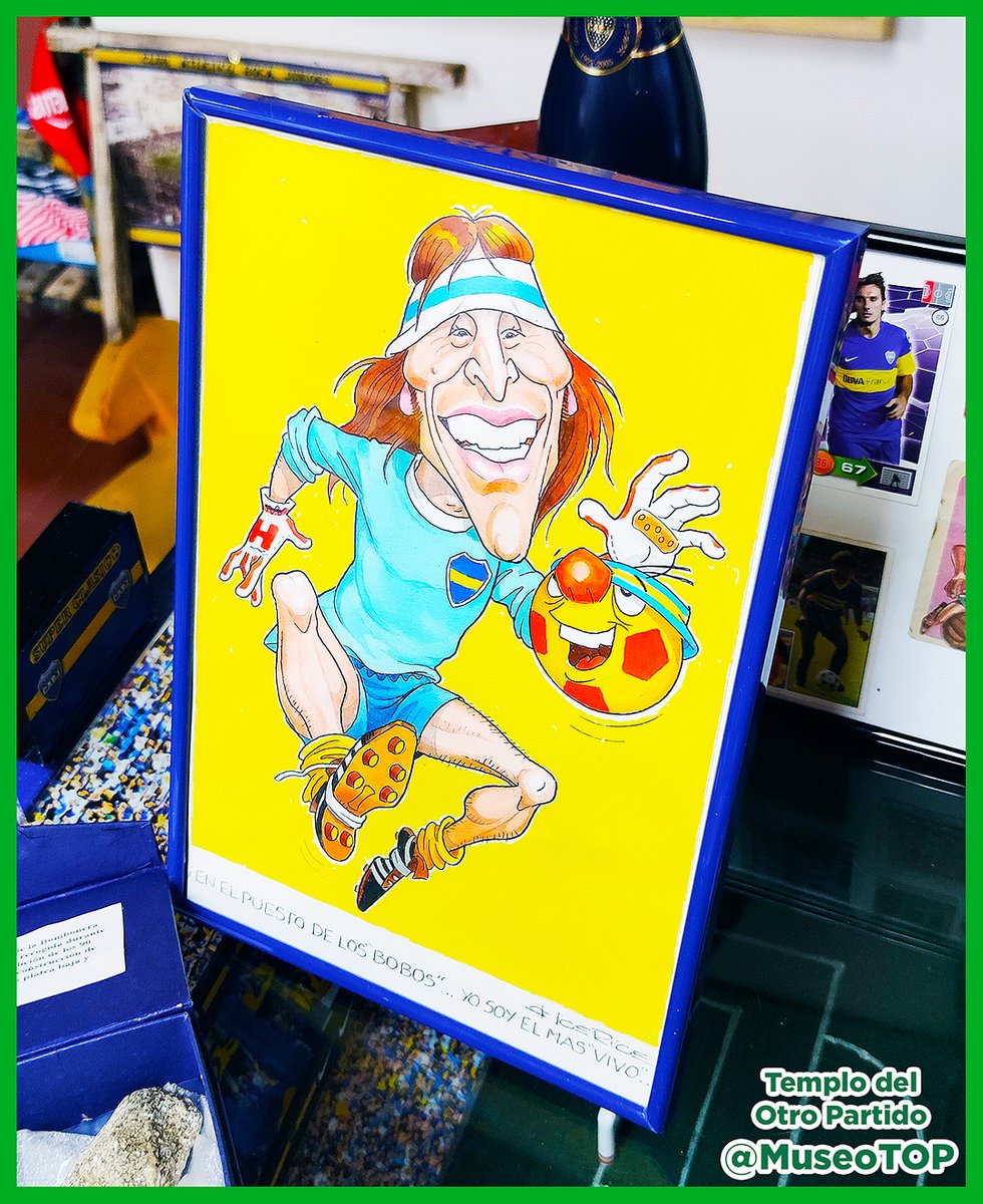 MuseoTOP's tweet image. 01-11-2025. Arte y Fútbol: La caricatura de Gatti por Jorge de los Ríos (2024) brilla en el TOP, el Museo de Marketing Deportivo de Claudio Destéfano. Historia completa en Instagram 👉 @museoTOP. Contenido: @mlopezarce #Gatti #Boca #Arte #MuseoTOP
