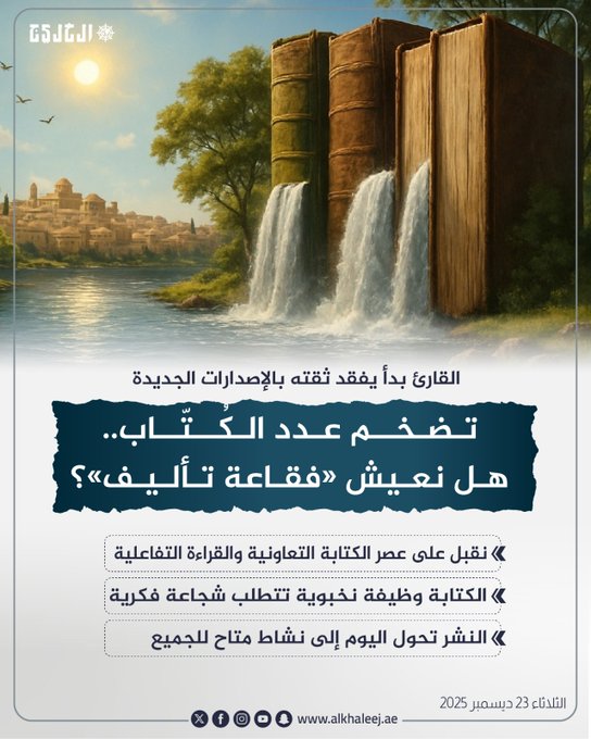 تضخم عدد الكُتّاب.. هل نعيش «فقاعة تأليف»؟ #صحيفة_الخليج 