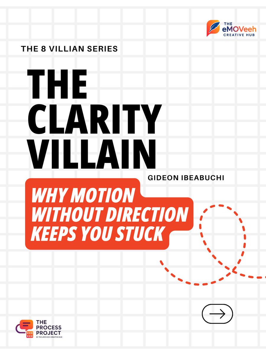 ArcJswagEmoveeh's tweet image. Most people aren’t stuck because they’re lazy.

They’re stuck because they’re unclear.

They move.
They stay busy.
And still feel lost.

That’s the Clarity Villain at work.

Clarity isn’t knowing everything.
It’s knowing what matters now.

#TheProcessProject
#ClarityVillain