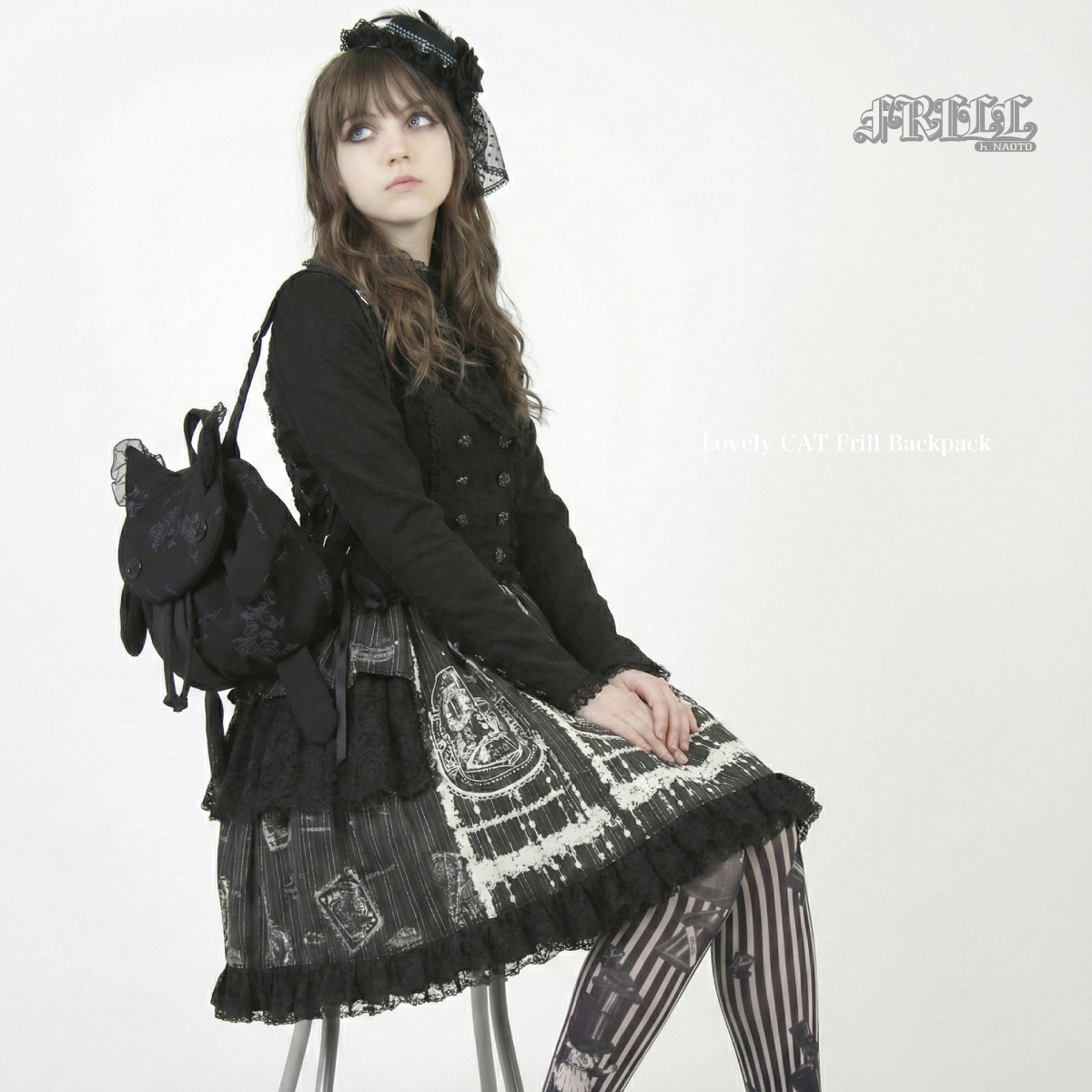 h.NAOTO 2026年新作》 【Lovely CAT Frill Backpack】 待望の猫ちゃん