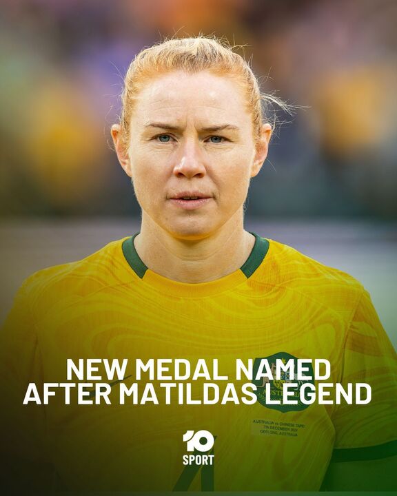 10SportAU's tweet image. A new medal named after CommBank Matildas legend Clare Polkinghorne has been created to honour the standout player of the Ninja A-League Women’s season.

Polkinghorne, Australia’s most-capped international footballer with 169 appearances, is one of the most respected figures in…
