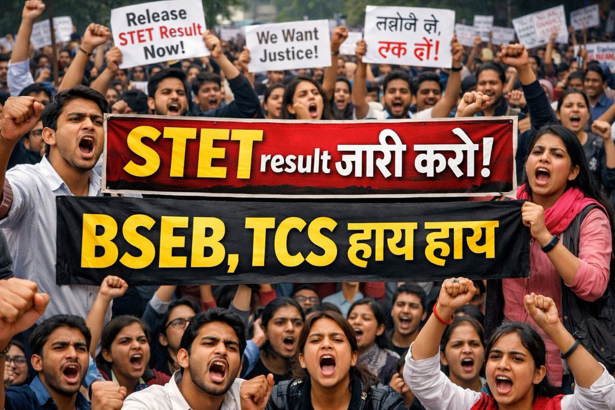 BSEB और TCS सुन लो।

छात्र हित में STET 25 का रिज़ल्ट बिना किसी और देरी के जल्द से जल्द जारी करो।  

हर दिन की देरी छात्रों के भविष्य और मानसिक स्वास्थ्य पर भारी पड़ रही है।  

#ReleaseSTETresult #StudentsVoice #TRE4 <a href="/TCS_iON/">TCS iON</a> <a href="/TCS/">Tata Consultancy Services</a> <a href="/officialbseb/">Bihar School Examination Board</a>