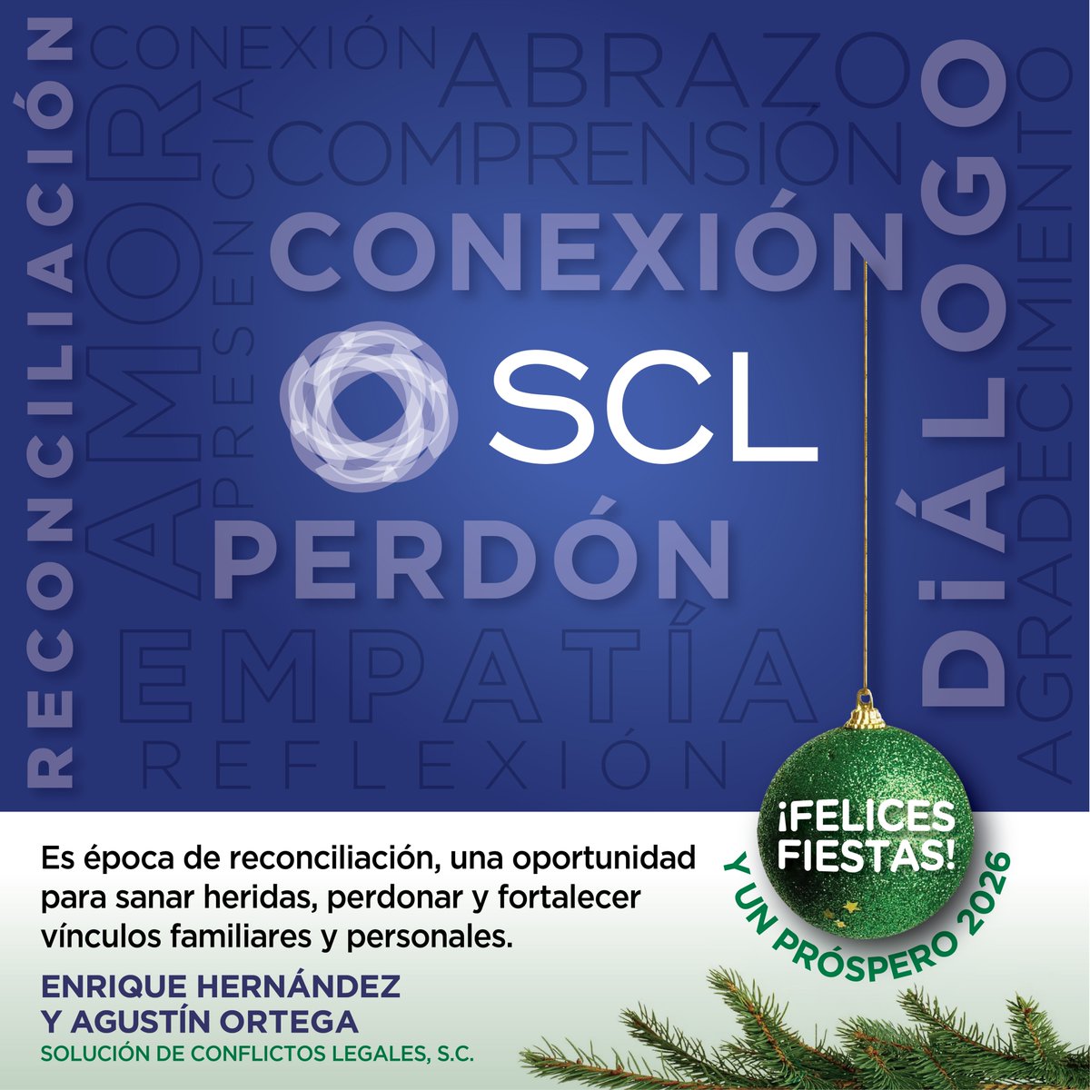 En #SCL reafirmamos que la confianza y la colaboración son la base de todo buen resultado. 

Brindemos por un 2026 lleno de bendiciones y oportunidades 🥂

¡Felices fiestas! 🎉