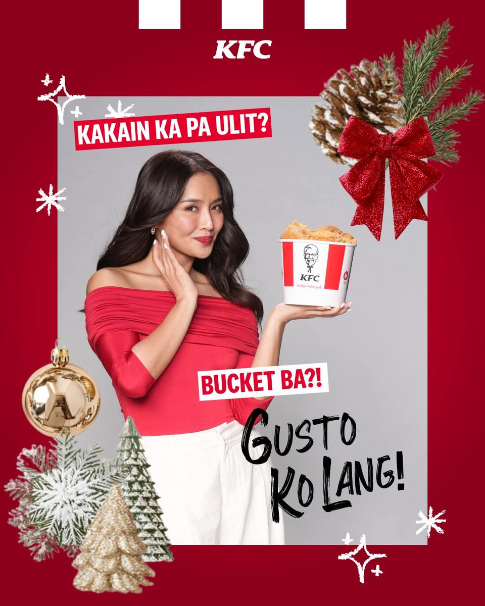 ©️ kfcphilippines

"Nothing comes close to these holiday cards with Kathryn! 🤩Know someone who can relate? Share these to them or tag them below!"

#KathrynBernardo x KFC ❤️