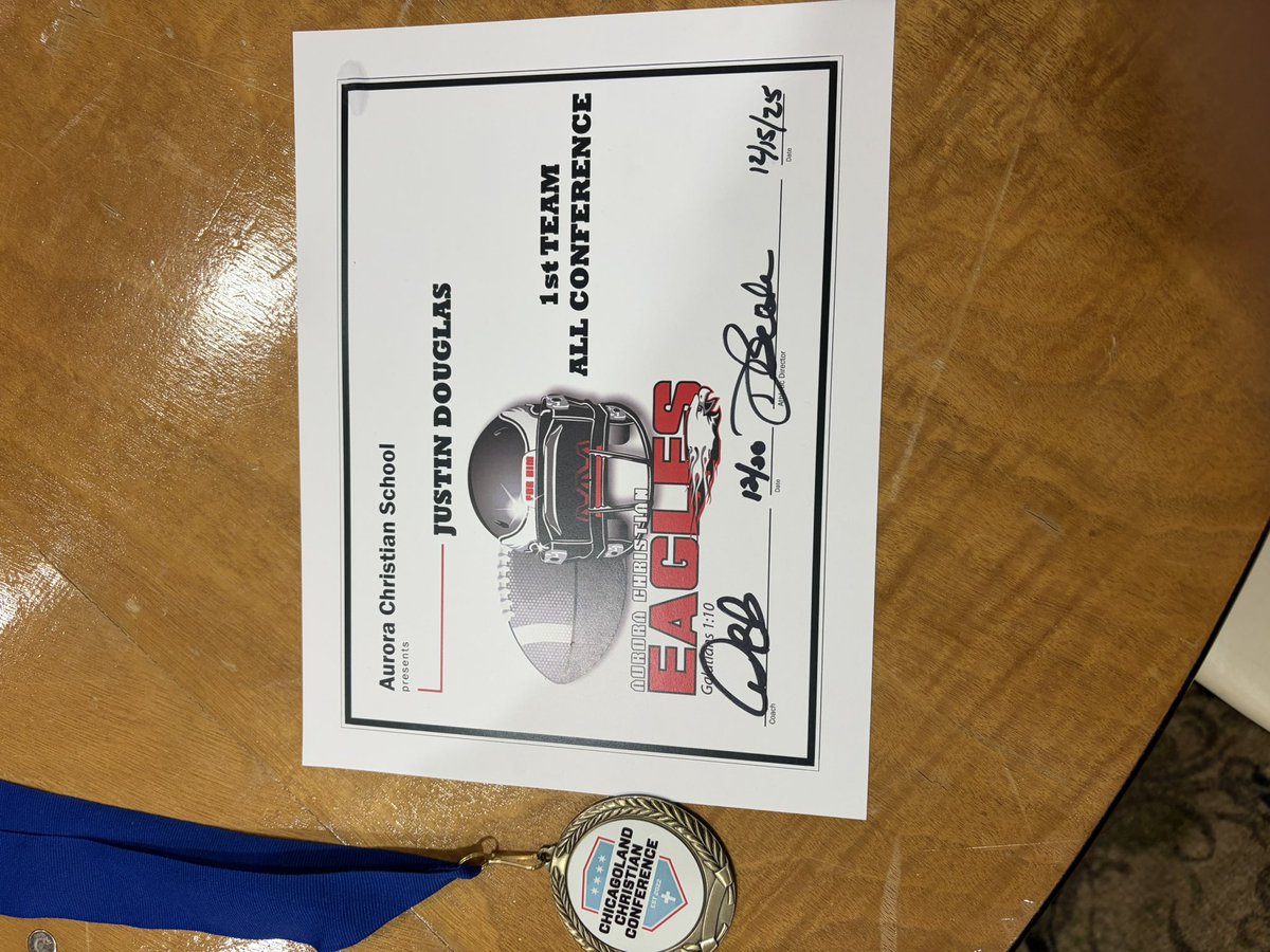JustinDoug57's tweet image. I am blessed and honored to be named 1st Team All Conference in the CCC, All State Academic Team, and Defensive MVP for the 2025 season!! I would just like to thank God and all my coaches for helping me get here!