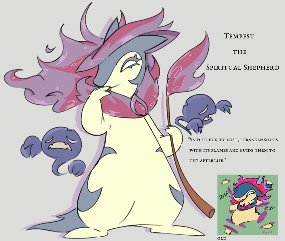 wasn't sure if i was drawing a mega typhlosion or a redesign of an old oc