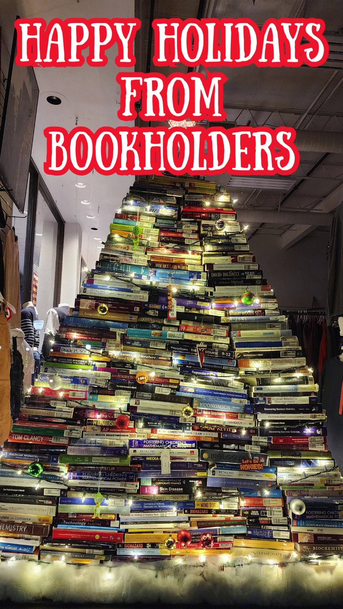 BookHolders_VT's tweet photo. Happy Holidays from BookHolders! 📷
#christmastree #localbusiness #virginiatech #letsgohokies #shoplocal #blacksburgva #blacksburg https://t.co/xYwANCgzS4