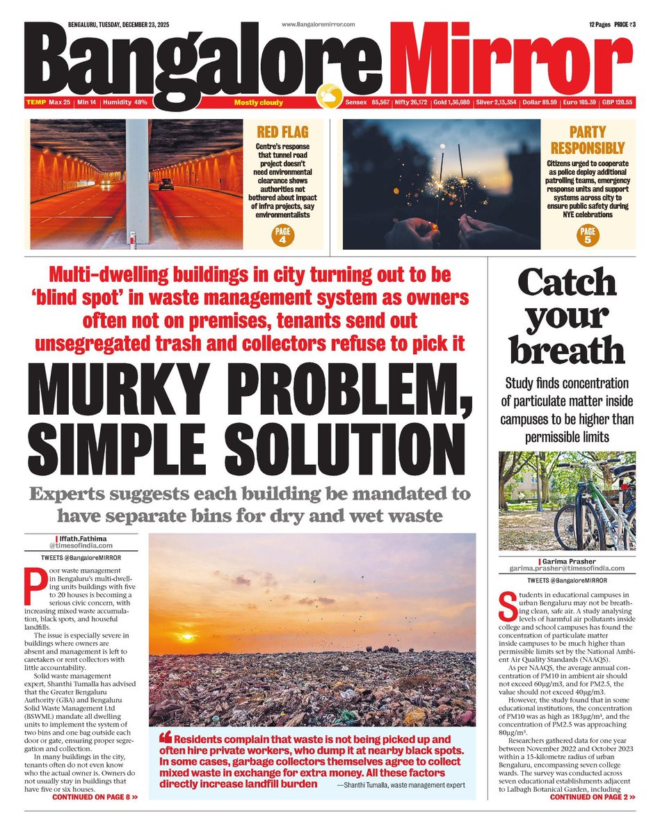 BangaloreMirror's tweet image. Today's Bangalore Mirror, Front Page. Grab a copy, #Bengaluru #Bangalore or check out at epaper.timesgroup.com