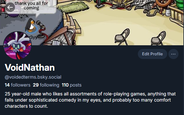 VoidedTerms's tweet photo. Much as I won't care about the future of my account here asides from liking some posts every now and then, think this will be the last time I'll post on here before locking this up for good. I'll still be on [THAT OTHER SITE] though, so all future posts will be on there instead. https://t.co/P2RN7GzfMk