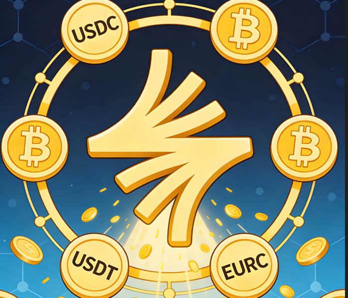 thetitemum's tweet photo. "Crypto in action! Seamlessly swapping USDC, USDT, BTC, and EURC with coins flowing freely. #CodexCartoon #Crypto #Blockchain https://t.co/1CVcqLrIjj