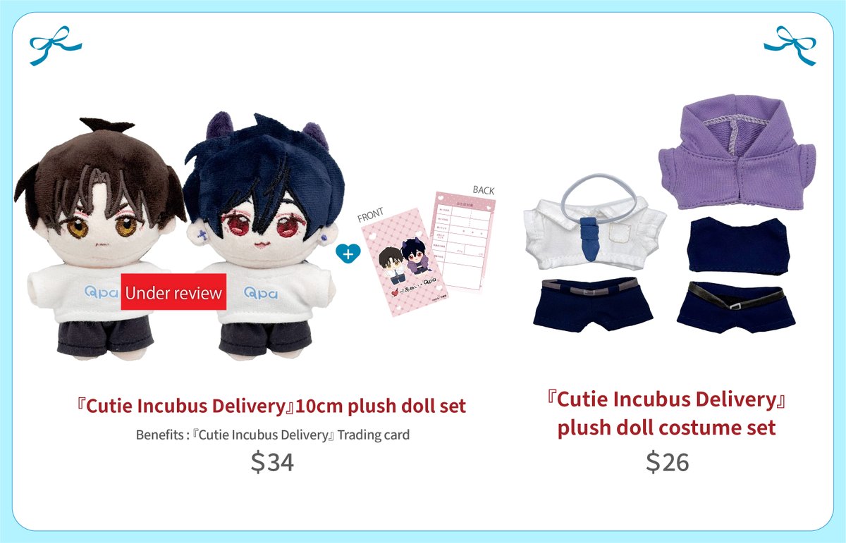 origooglobal's tweet photo. #Qpa × #ぺあぬい (PairNui) Collaboration
Cutie Incubus Delivery
by Owal (@_owal_ ):
10cm ぺあぬい (PairNui) plushies of Takaaki &amp; Subaru,
complete with exclusive costumes!
Don’t miss out on other goods available too.
Just 2 days to go!

#ORIGOO https://t.co/tYo86paEYp